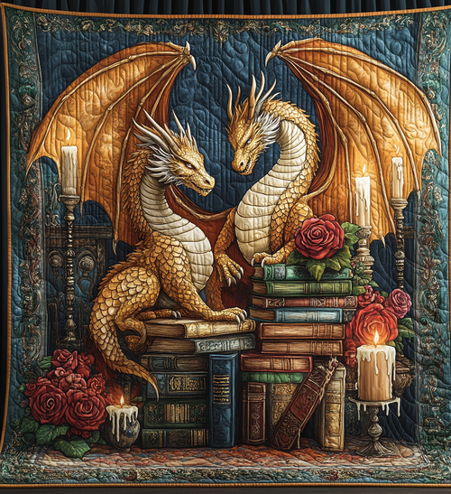 Sapphire Guardians Quilted Blanket