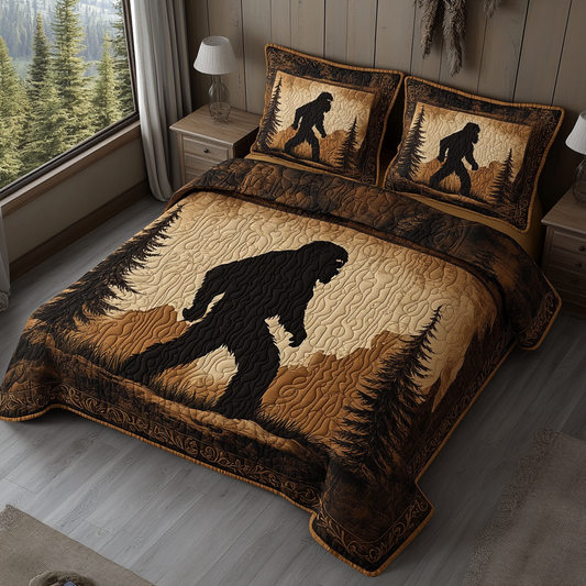 Sasquatch Trail 3-Piece Quilted Bedding Set