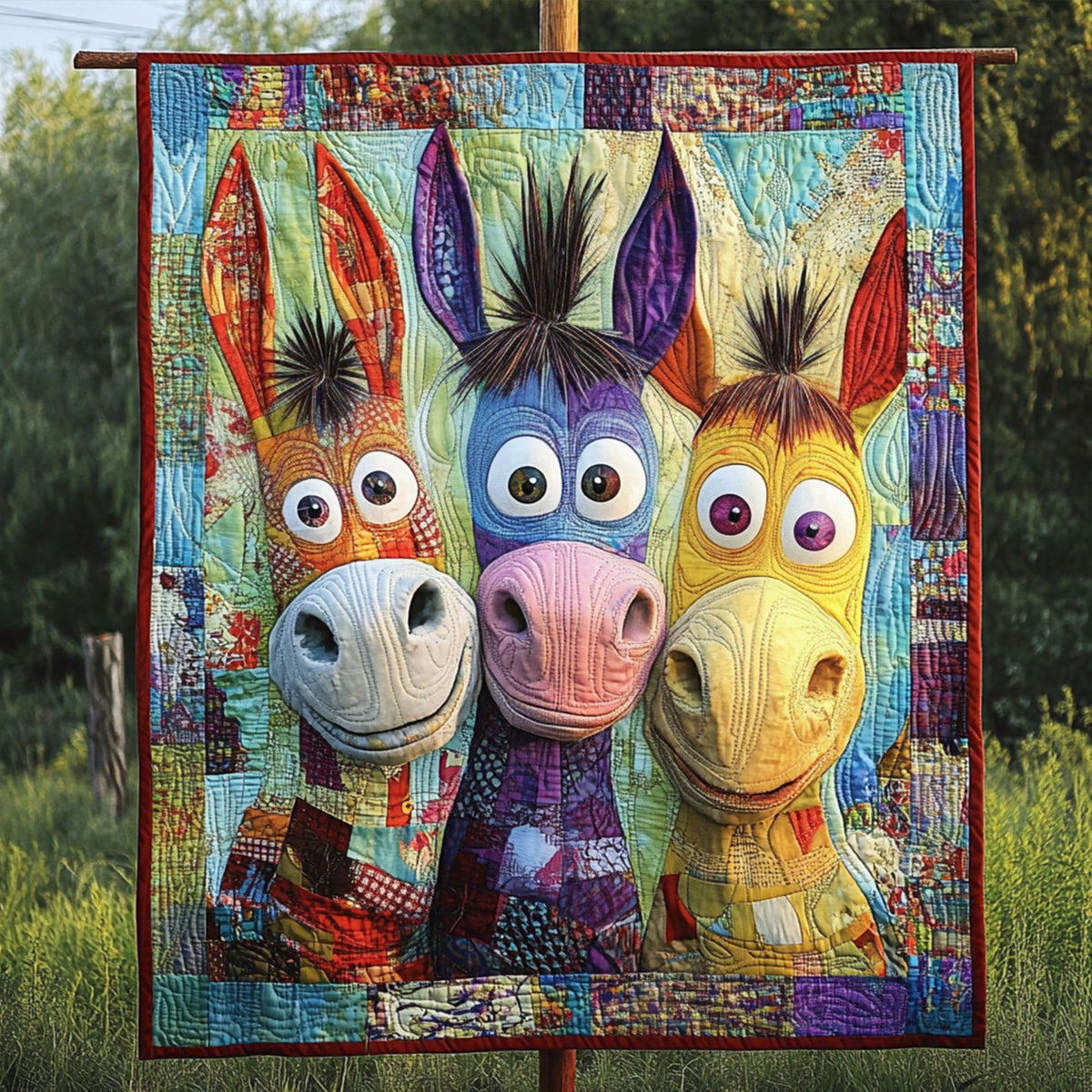 Sassy Saddlebacks Quilted Blanket