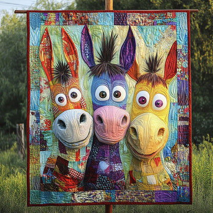 Sassy Saddlebacks Quilted Blanket