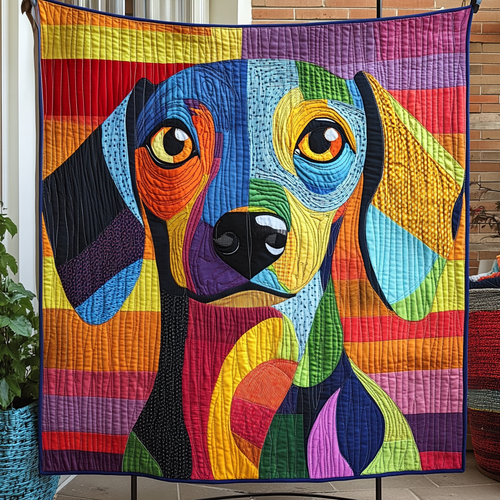 Sausage Stroll Quilted Blanket