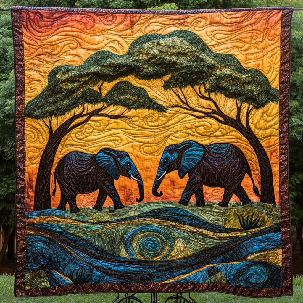 Savanna Dance Quilted Blanket