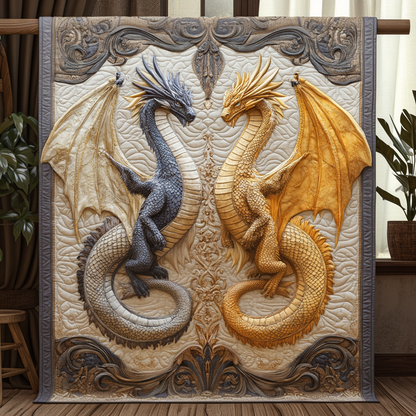 Scaled Majesty Quilted Blanket