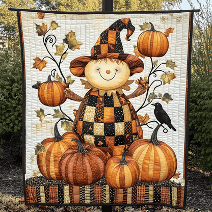 Scarecrow Happiness Quilted Blanket