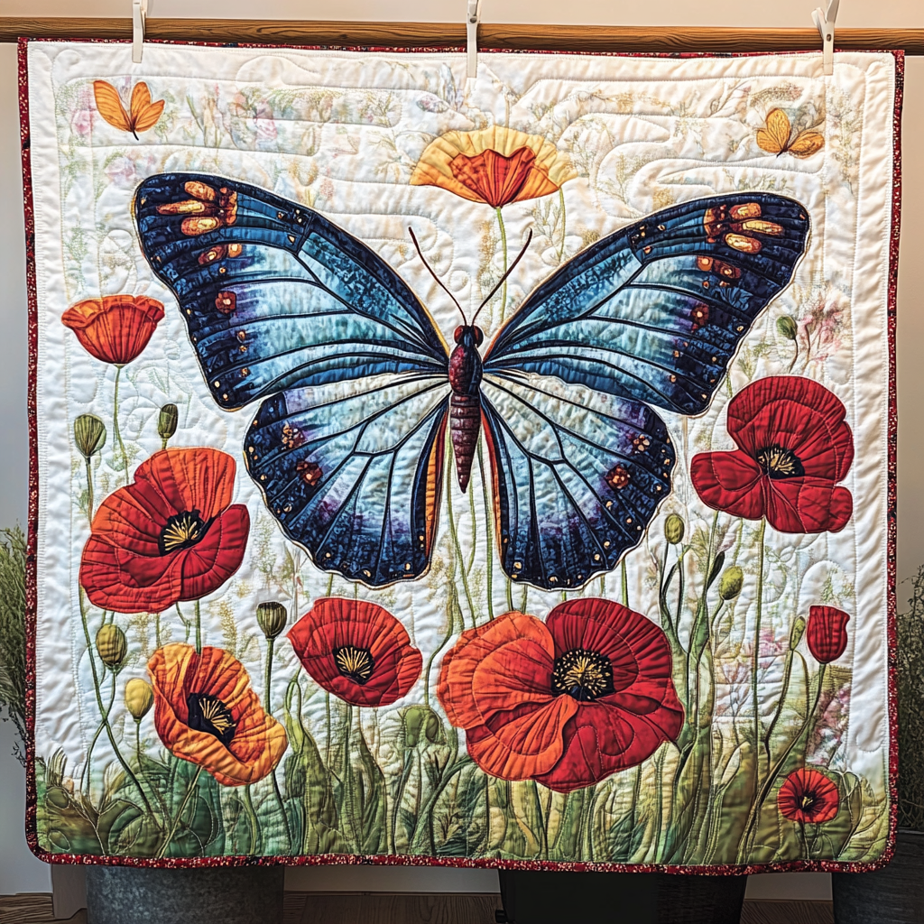 Scarlet Dreams Quilted Blanket