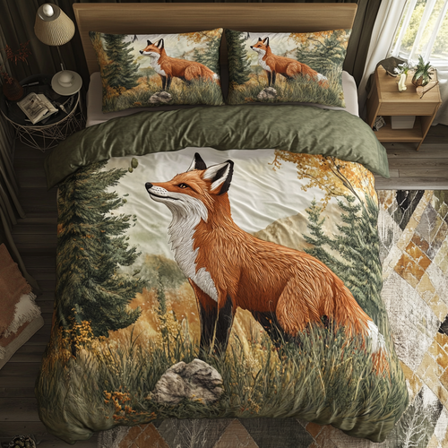 Scarlet Fox 3-Piece Quilted Bedding Set