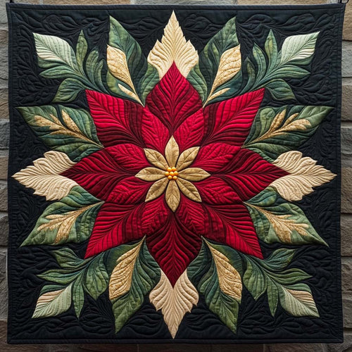 Scarlet Glow Quilted Blanket