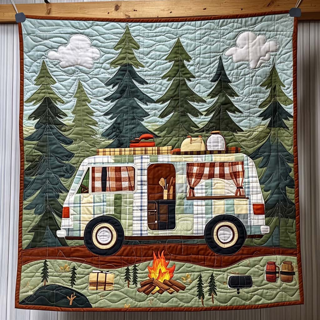 Scenic Camp Quilted Blanket
