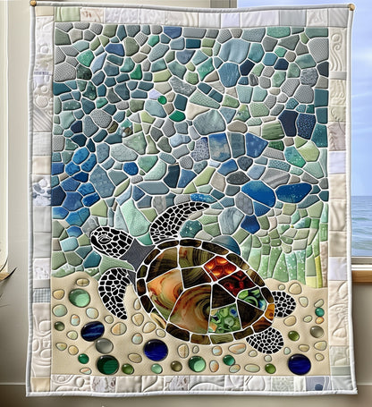 Sea Turtle Journey Quilted Blanket