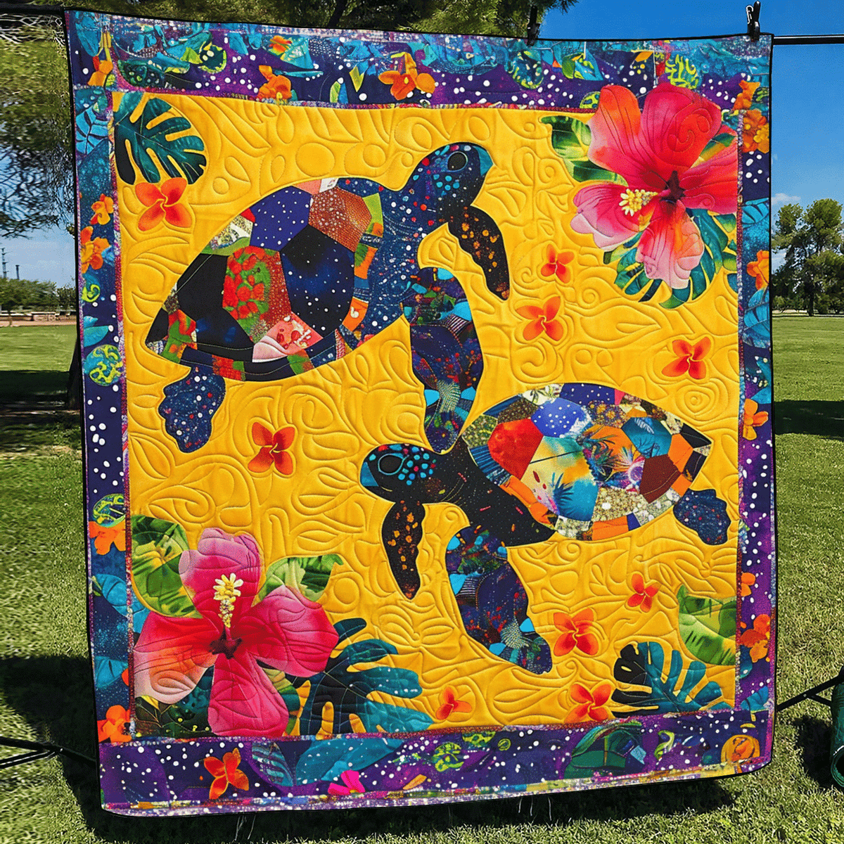 Sea Turtle Quilted Blanket