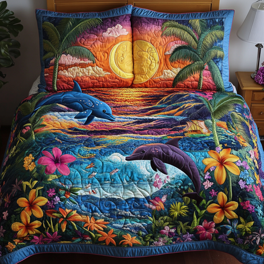 Sea Breeze 3-Piece Quilted Bedding Set