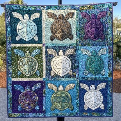 Sea Breeze Symphony Quilted Blanket