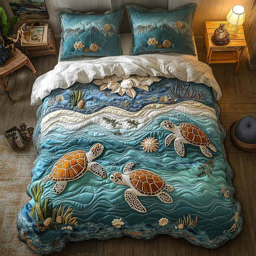 Sea Escape 3-Piece Quilted Bedding Set