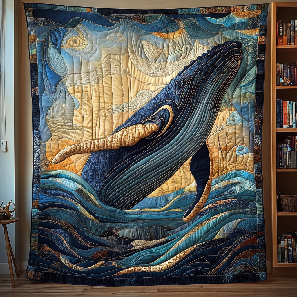 Sea Giant Dance Quilted Blanket