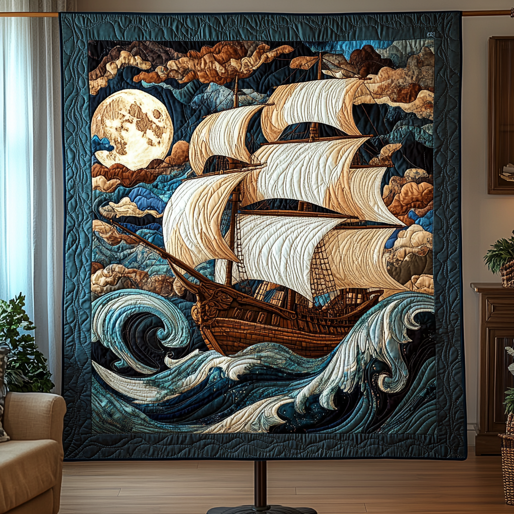 Sea Glory Quilted Blanket