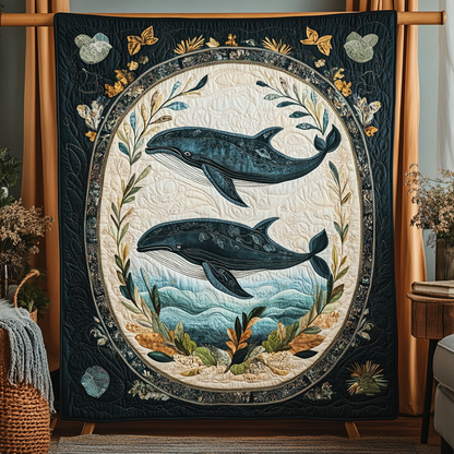 Sea Life Symphon Quilted Blanket