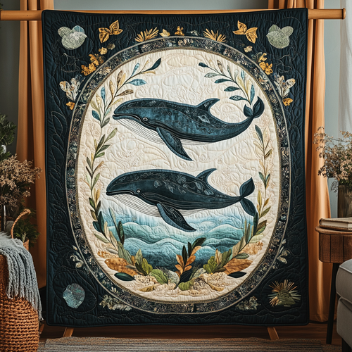 Sea Life Symphon Quilted Blanket