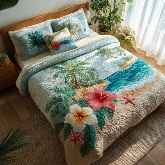 Sea Serenity 3-Piece Quilted Bedding Set