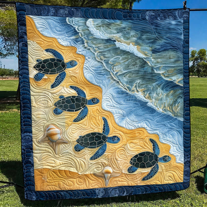 Sea Turtle Bay Quilted Blanket