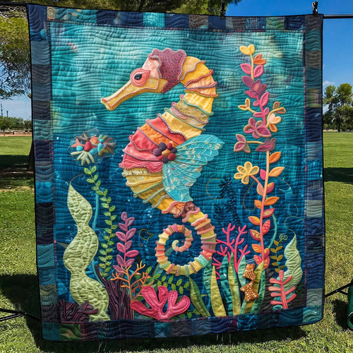 Seahorse Fairytale Quilted Blanket