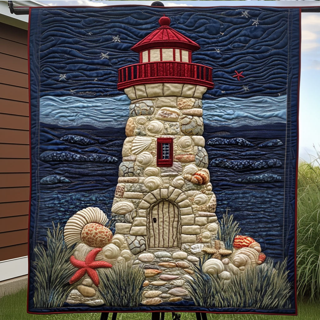 Seashell Beacon Quilted Blanket