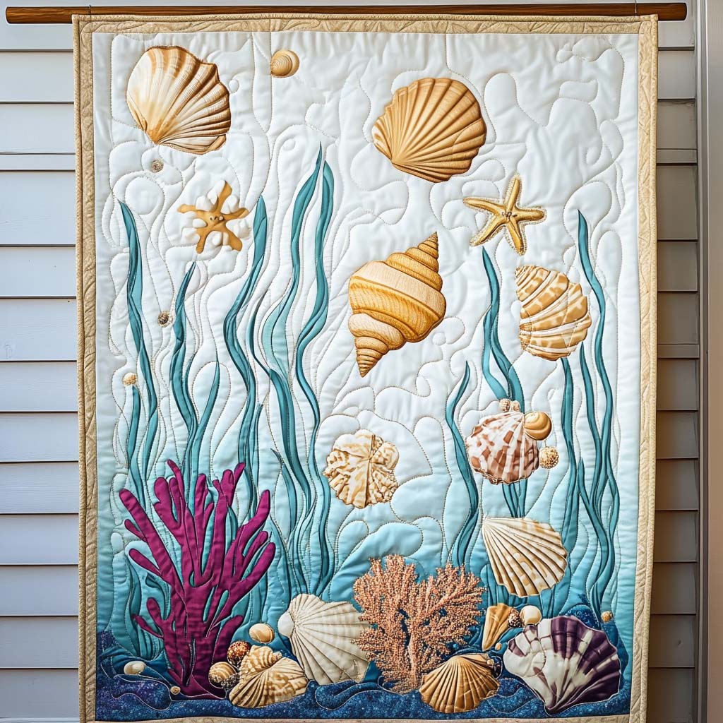 Seashell Dreams Quilted Blanket