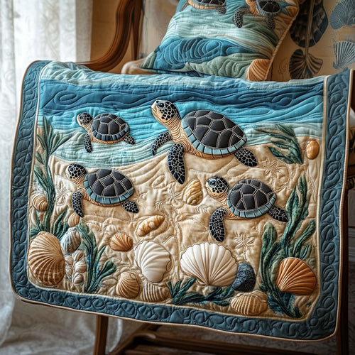Seashell Strider Quilted Blanket