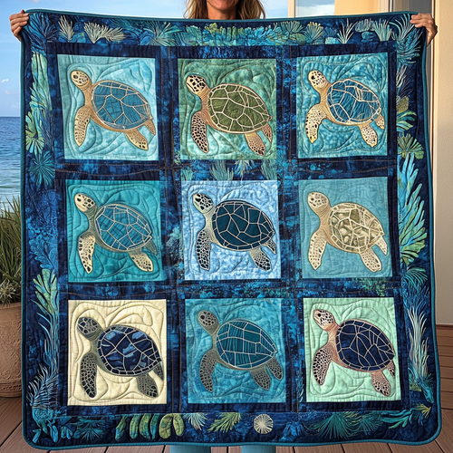 Seashore Serenity Quilted Blanket