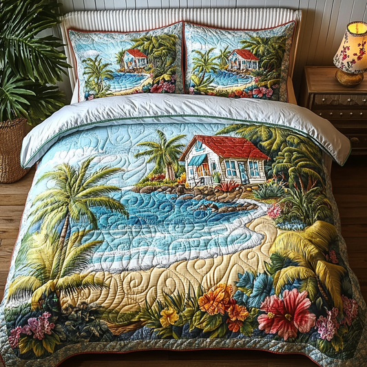 Seaside Escape 3-Piece Quilted Bedding Set