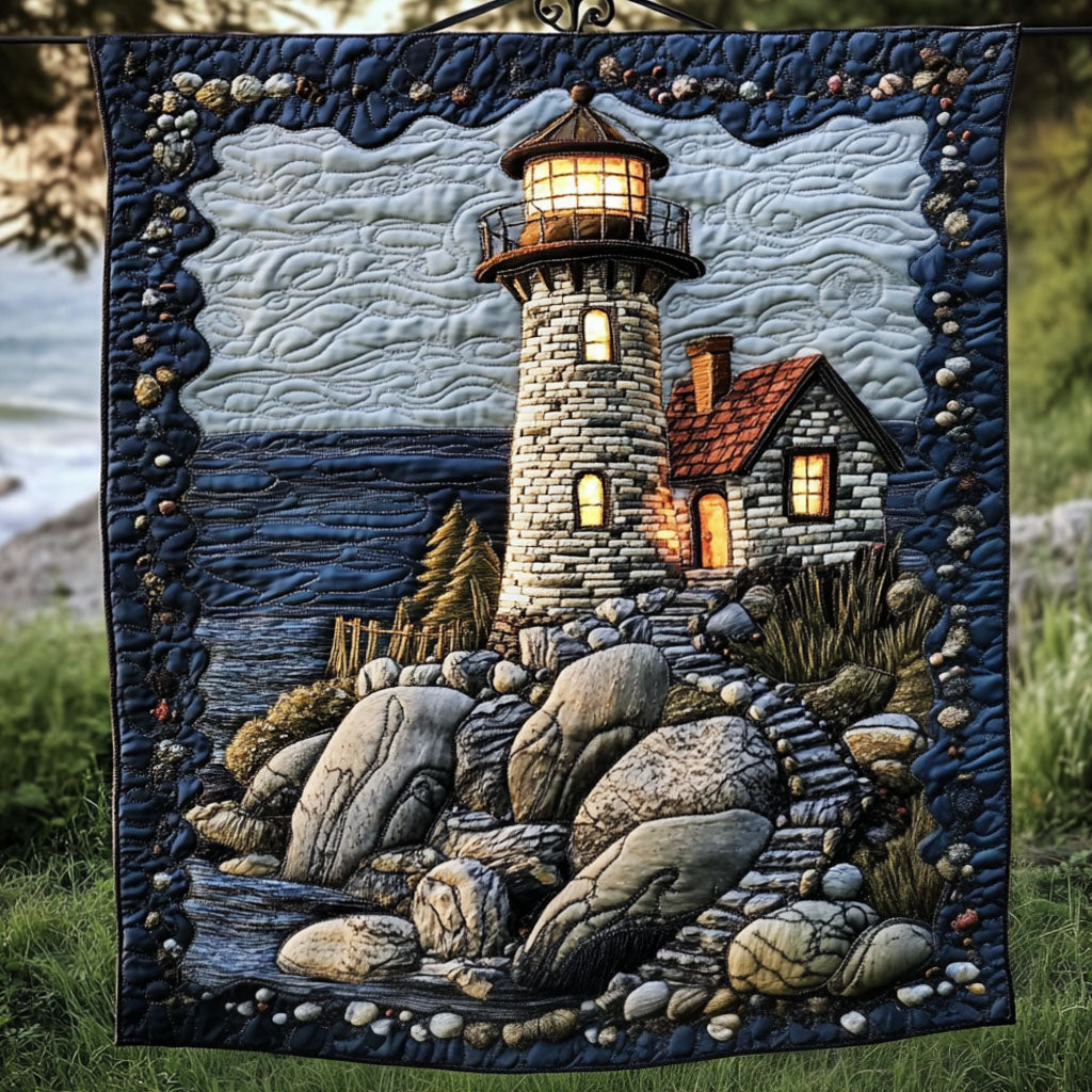 Seaside Glow Quilted Blanket