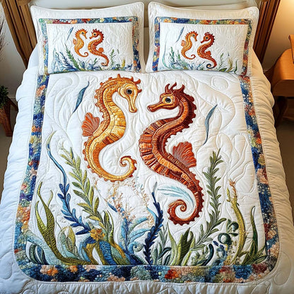 Seaside Love 3-Piece Quilted Bedding Set