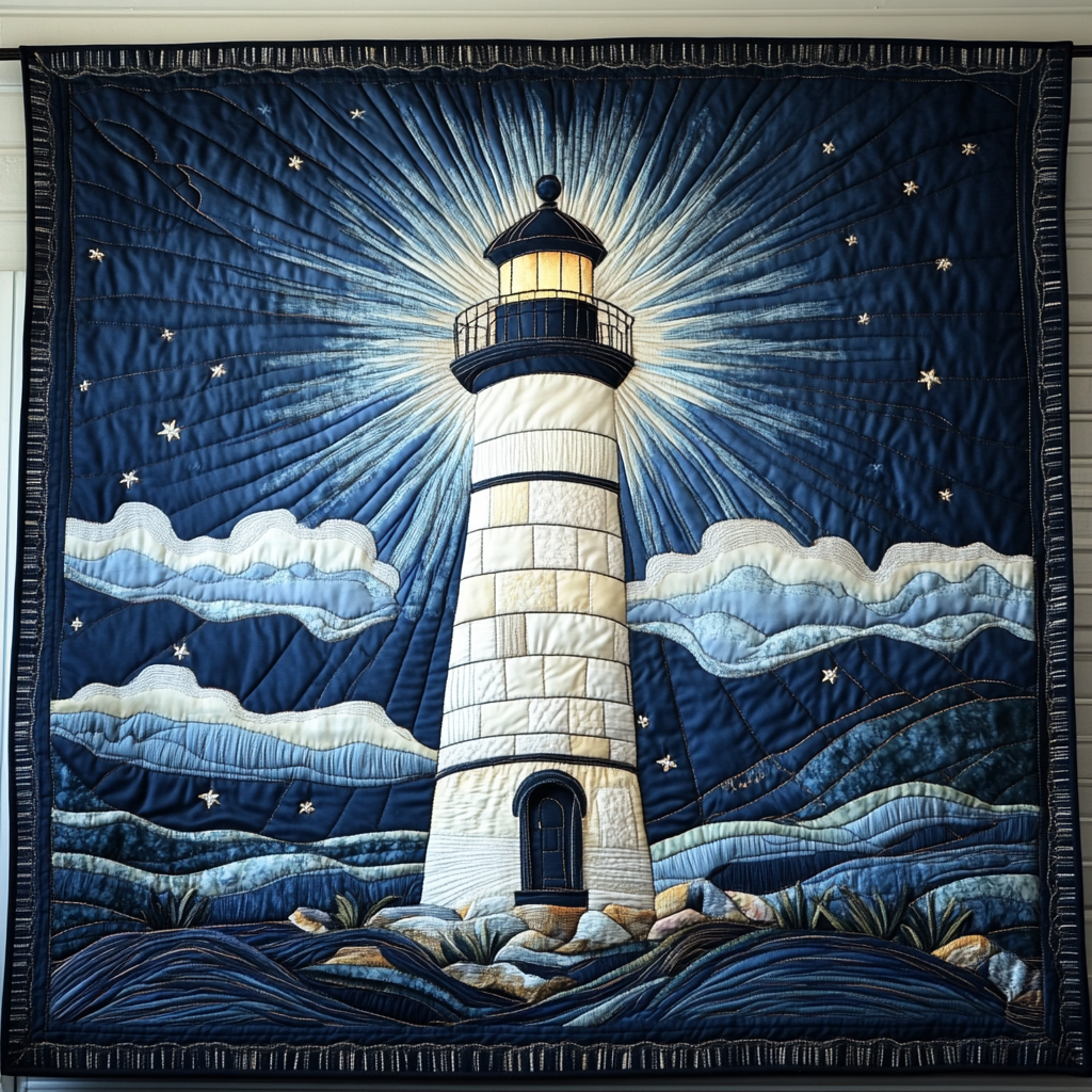 Seaside Sentinel Quilted Blanket