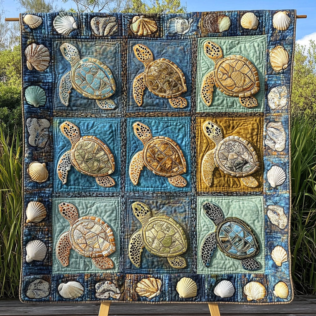 Seaside Treasure Quilted Blanket