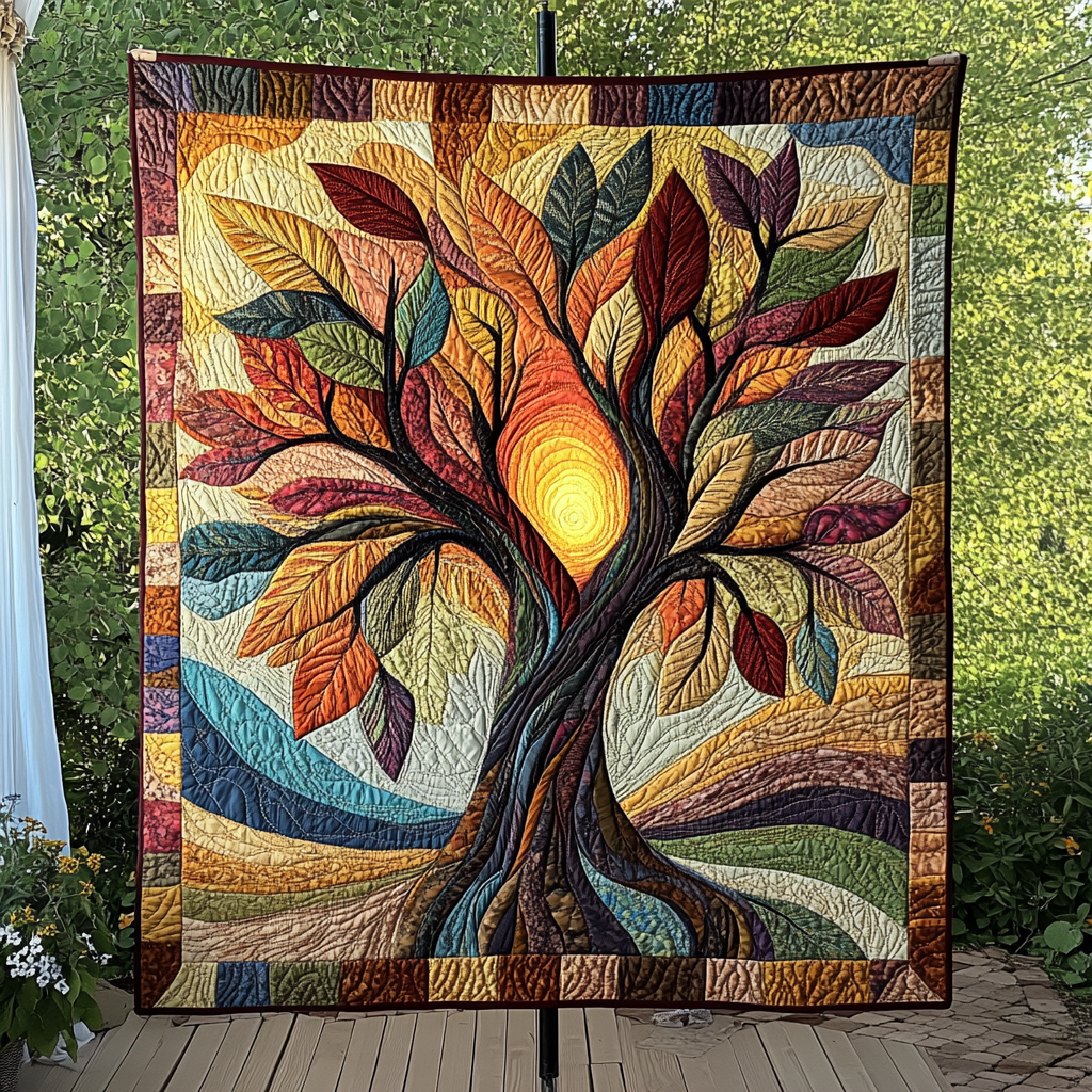 Seasons Bloom Quilted Blanket