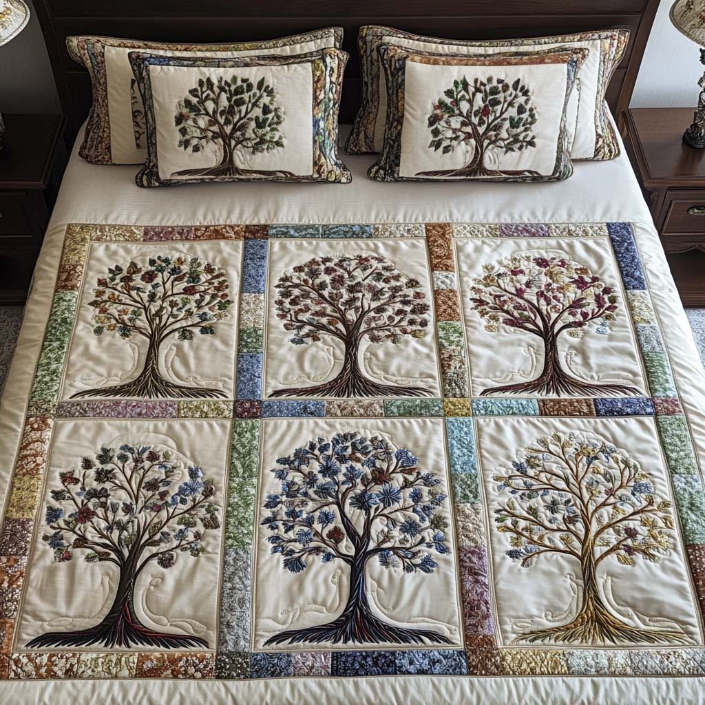 Seasons Harmony 3-Piece Quilted Bedding Set