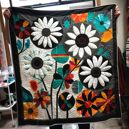 Secret Garden Blooms Quilted Blanket