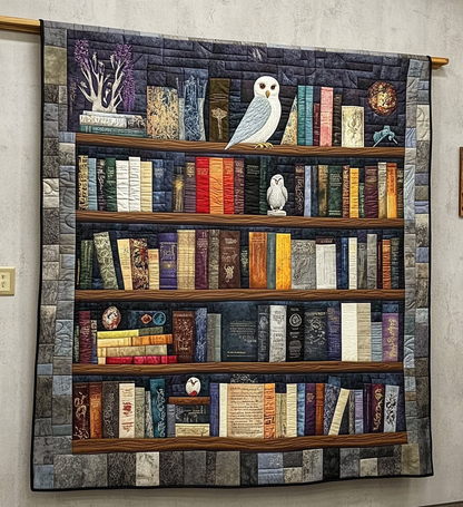 Secret Library Quilted Blanket