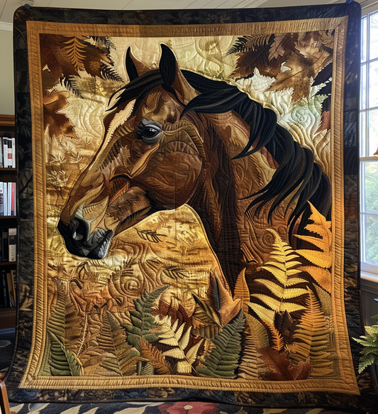 Serene Horse Quilted Blanket