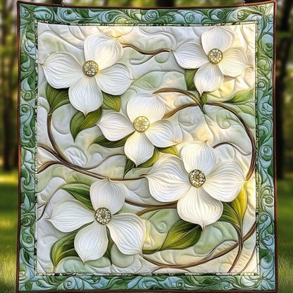 Serene Blossoms Quilted Blanket