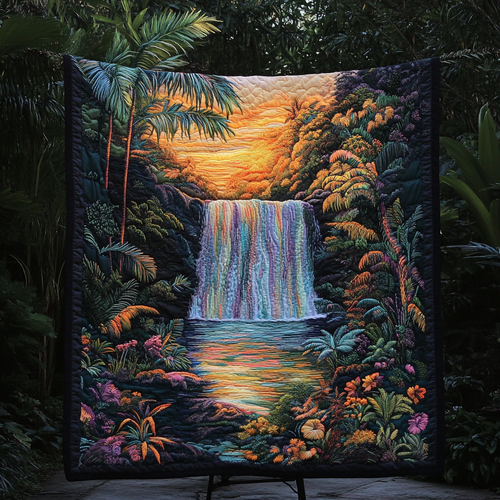 Serene Falls Quilted Blanket