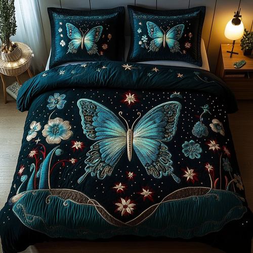 Serene Flight 3-Piece Quilted Bedding Set