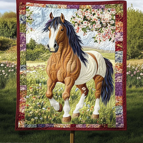 Serene Gallop Quilted Blanket