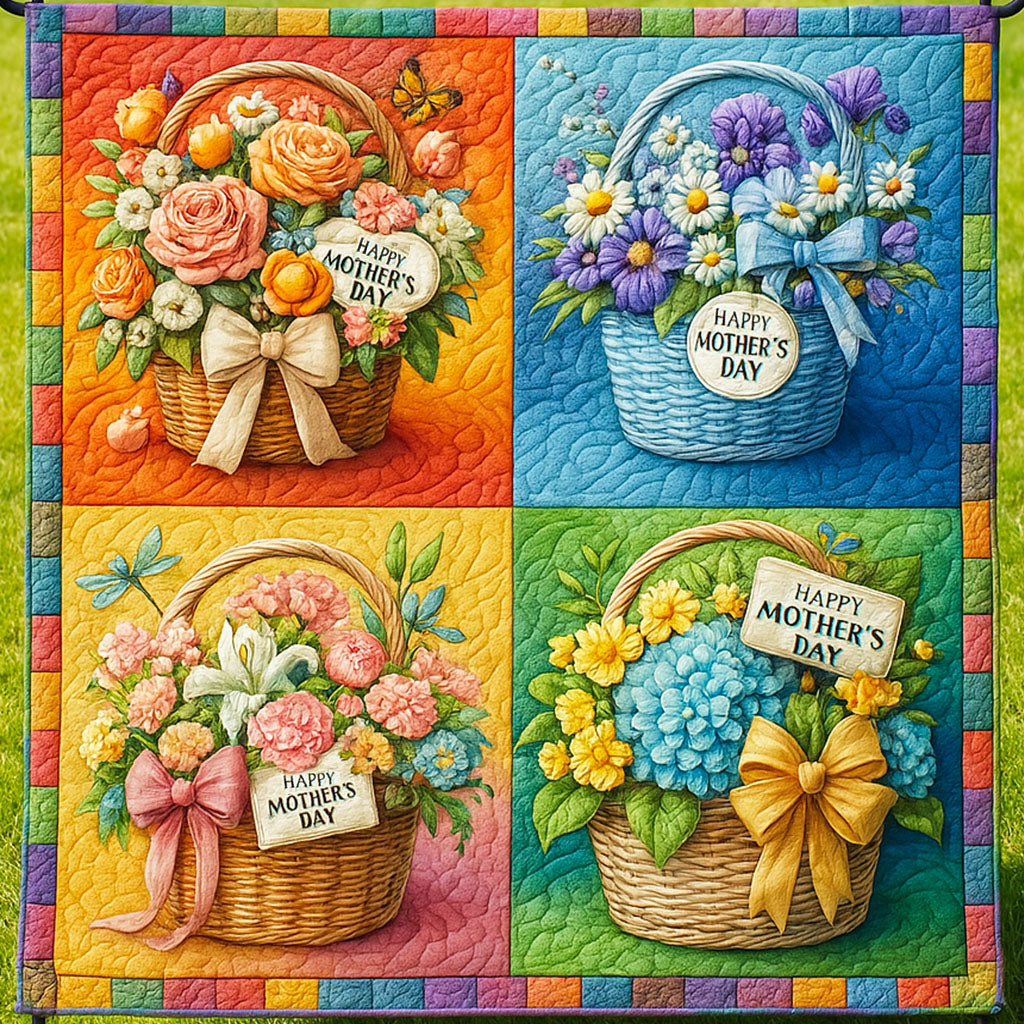 Serene Garden Quilted Blanket