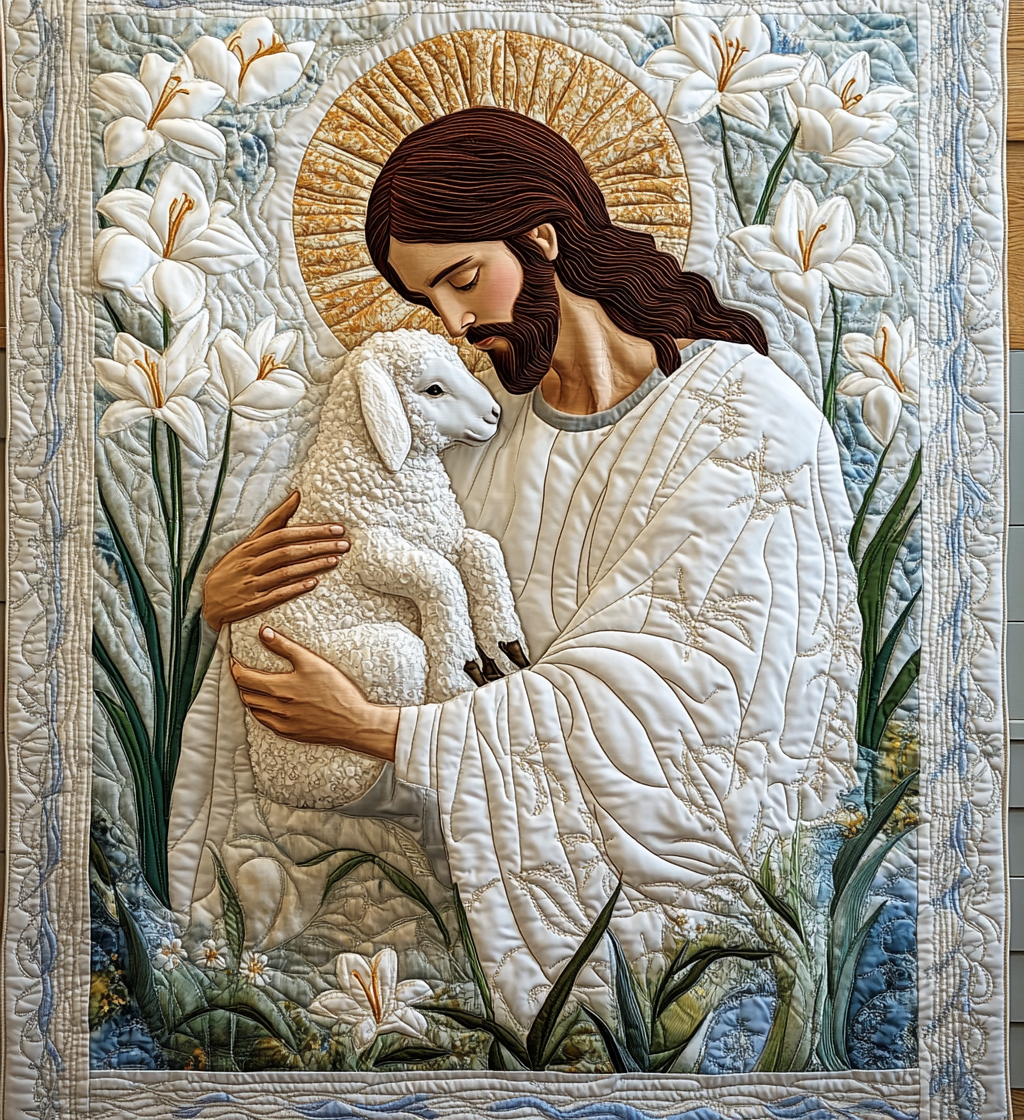 Serene Savior Quilted Blanket