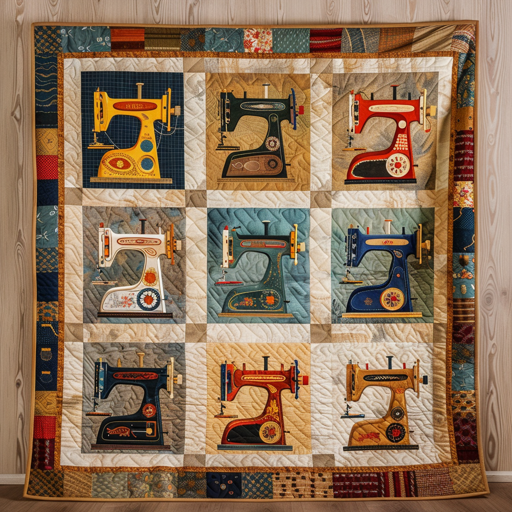 Sewing Treasures Quilted Blanket