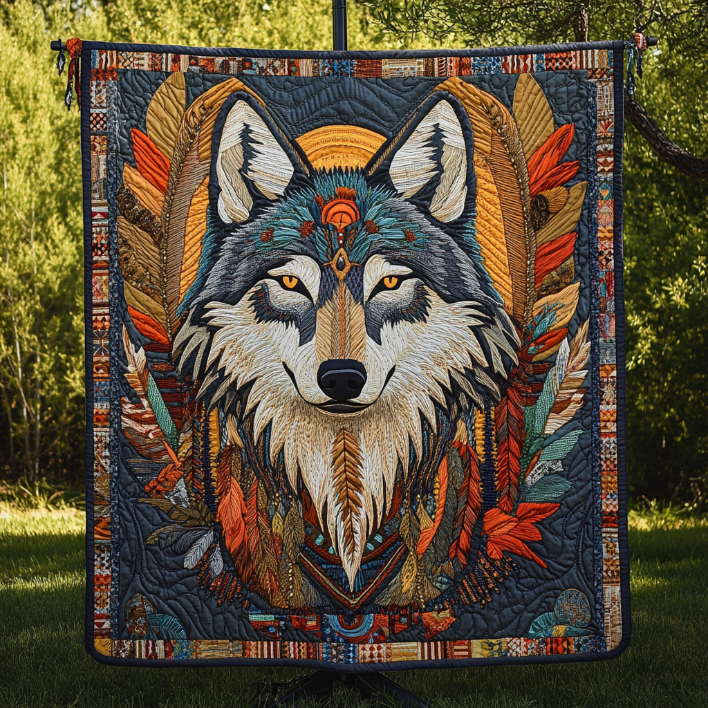 Shadow Hunter Quilted Blanket