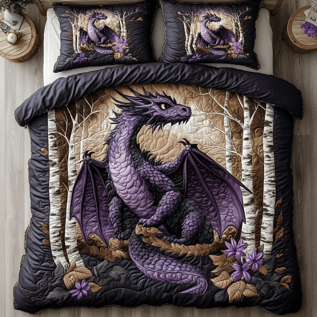 Shadow Roar 3-Piece Quilted Bedding Set
