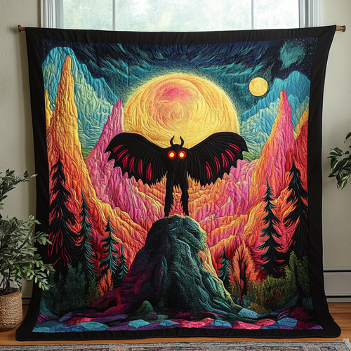 Shadow Sentinel Quilted Blanket
