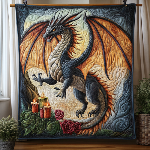 Shadowed Beast Quilted Blanket