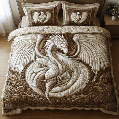 Shadowed Scales 3-Piece Quilted Bedding Set